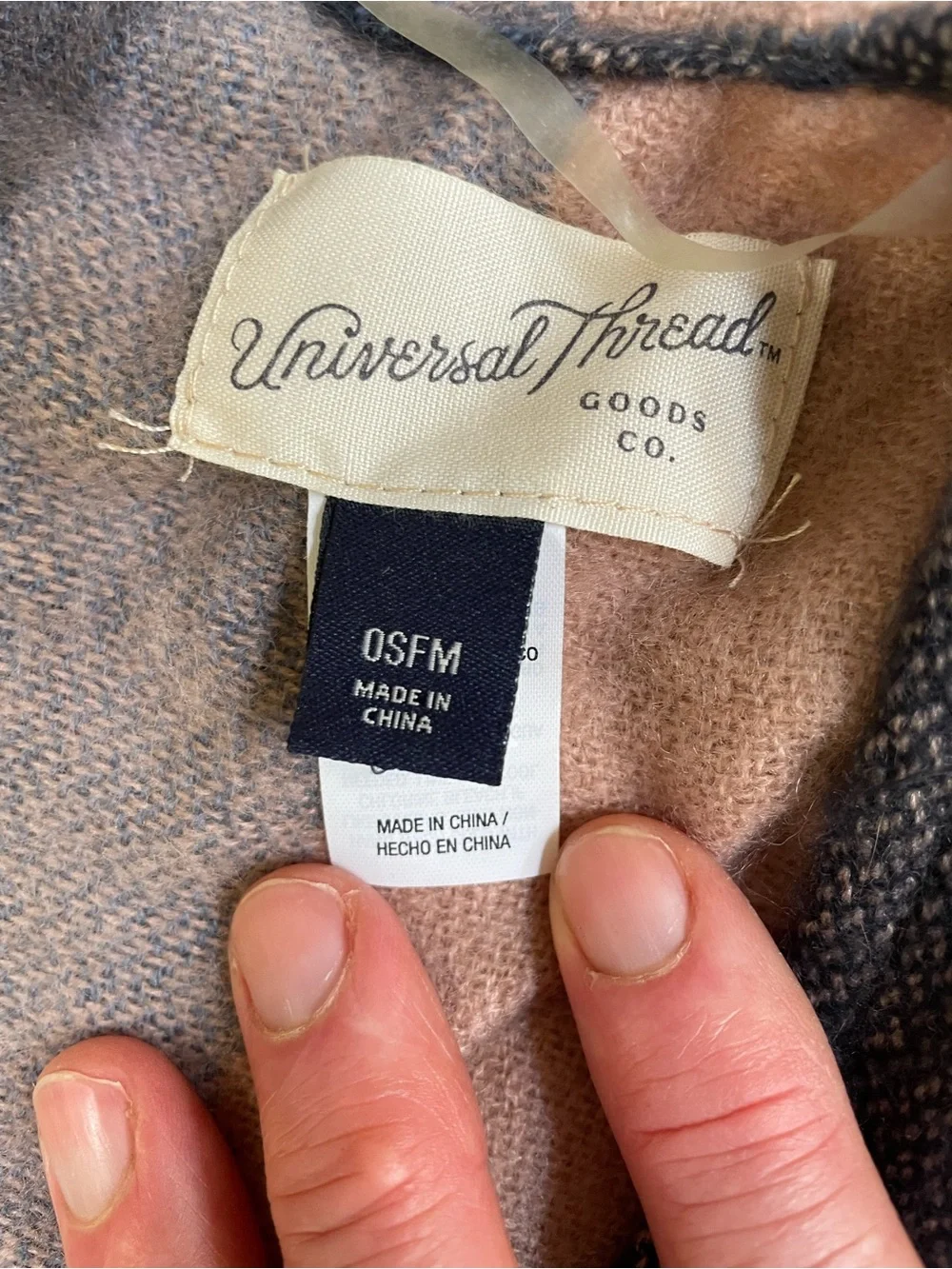 Universal Thread Colorblock Throw in Blush, Mauve & Charcoal